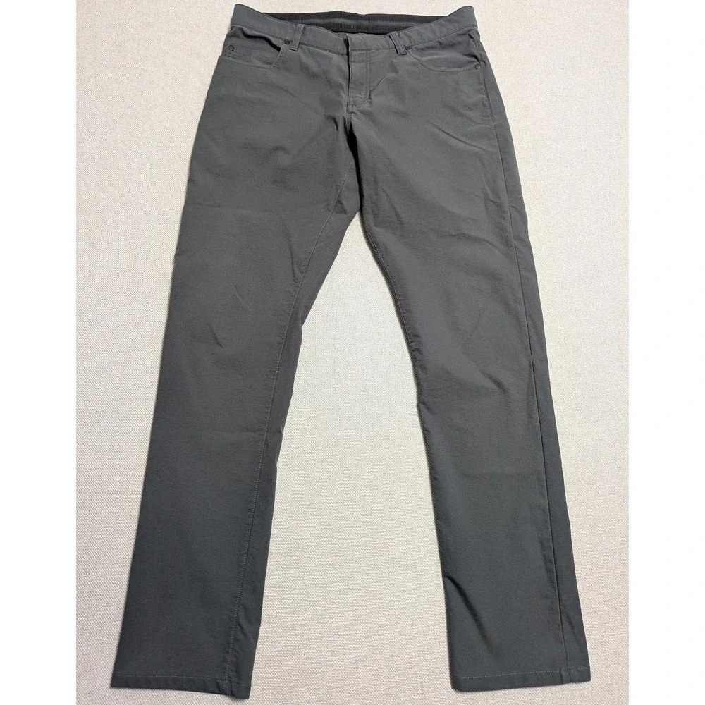 Nike Men's Pants Dark Grey 34x34 Slim Fit Dri-FIT Stretch Performance